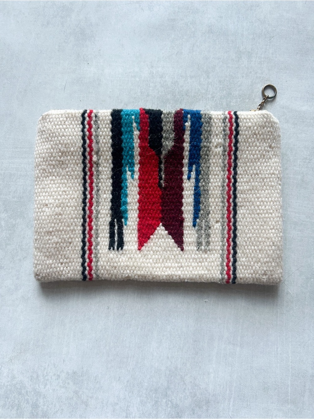 Vintage 1950’s Chimayo Woven Wool Zippered Pouch